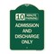 Signmission 10 Minute Parking Admission and Discharge Heavy-Gauge Aluminum Sign, 24" x 18", G-1824-24644 A-DES-G-1824-24644 - alternate 1